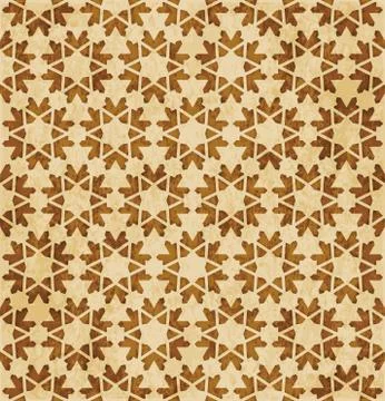 Retro brown Islam seamless geometry pattern background eastern style ornament Illustrazione stock