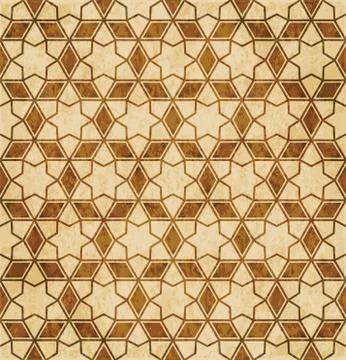 Retro brown Islam seamless geometry pattern background eastern style ornament Illustrazione stock