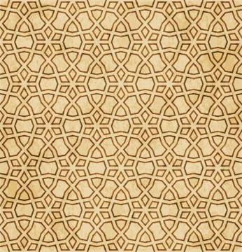 Retro brown Islam seamless geometry pattern background eastern style ornament Stock Illustration