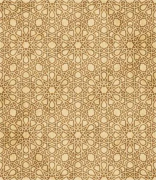 Retro brown Islam seamless geometry pattern background eastern style ornament 스톡 일러스트