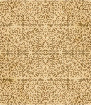 Retro brown Islam seamless geometry pattern background eastern style ornament 스톡 일러스트