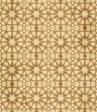 Retro brown Islam seamless geometry pattern background eastern style ornament Illustrazione stock
