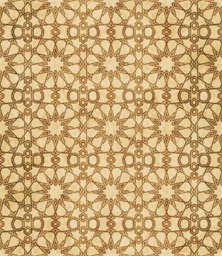 Retro brown Islam seamless geometry pattern background eastern style ornament 스톡 일러스트