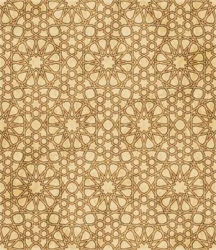 Retro brown Islam seamless geometry pattern background eastern style ornament 스톡 일러스트