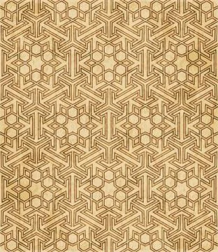 Retro brown Islam seamless geometry pattern background eastern style ornament Illustrazione stock