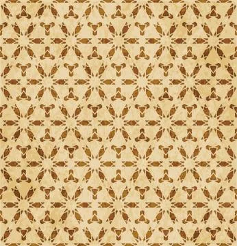Retro brown Islam seamless geometry pattern background eastern style ornament 스톡 일러스트