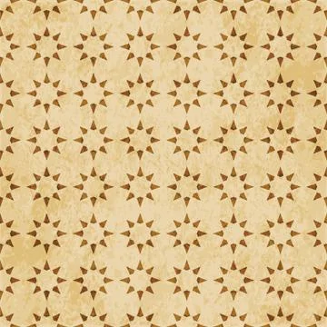 Retro brown Islam seamless geometry pattern background eastern style ornament Stock Illustration