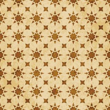 Retro brown Islam seamless geometry pattern background eastern style ornament 스톡 일러스트