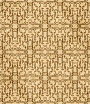Retro brown Islam seamless geometry pattern background eastern style ornament イラスト素材