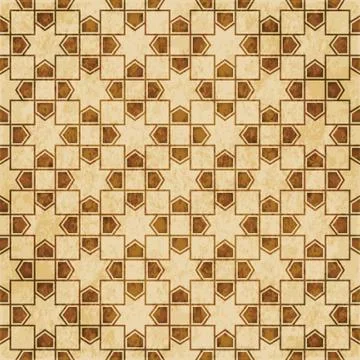 Retro brown Islam seamless geometry pattern background eastern style ornament 스톡 일러스트