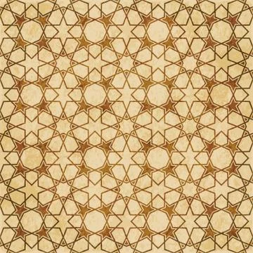 Retro brown Islam seamless geometry pattern background eastern style ornament Stock Illustration
