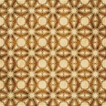 Retro brown Islam seamless geometry pattern background eastern style ornament Illustrazione stock