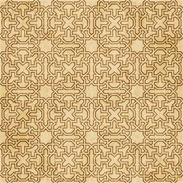 Retro brown Islam seamless geometry pattern background eastern style ornament Stock Illustration