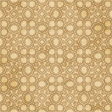 Retro brown Islam seamless geometry pattern background eastern style ornament 스톡 일러스트