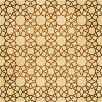 Retro brown Islam seamless geometry pattern background eastern style ornament Stock Illustration
