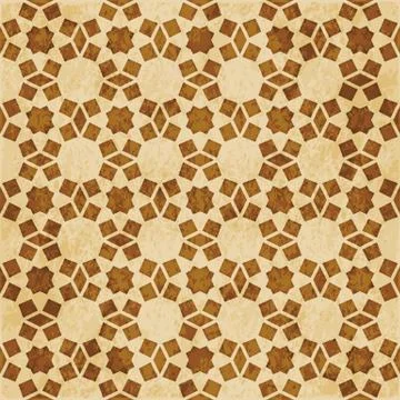 Retro brown Islam seamless geometry pattern background eastern style ornament Stock Illustration