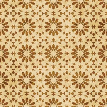 Retro brown Islam seamless geometry pattern background eastern style ornament 스톡 일러스트