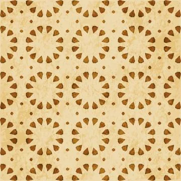 Retro brown Islam seamless geometry pattern background eastern style ornament Stock Illustration