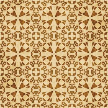 Retro brown Islam seamless geometry pattern background eastern style ornament Illustrazione stock
