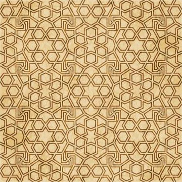 Retro brown Islam seamless geometry pattern background eastern style ornament Stock Illustration