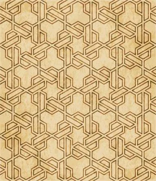 Retro brown Islam seamless geometry pattern background eastern style ornament 스톡 일러스트