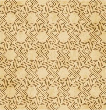 Retro brown Islam seamless geometry pattern background eastern style ornament Stock Illustration
