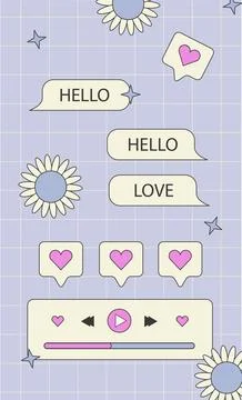 Retro browser computer window in 90s vaporwave style Stock Illustration