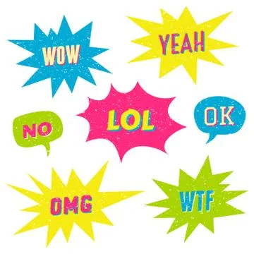 Retro bubbles collection Stock Illustration