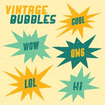 Retro bubbles collection Stock-Illustration