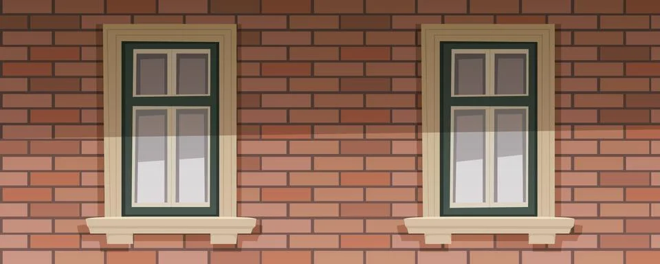 Retro Building Facade Stock Illustration