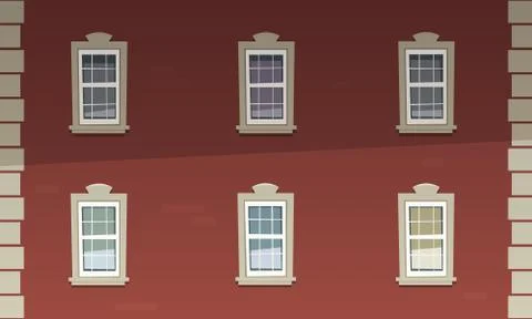 Retro Building Facade Stock Illustration