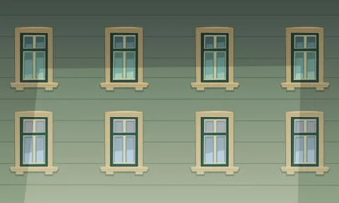 Retro Building Facade Stock Illustration