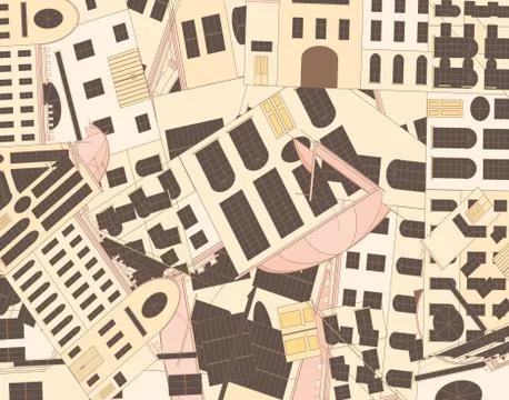 Retro building texture pattern background Stock Illustration