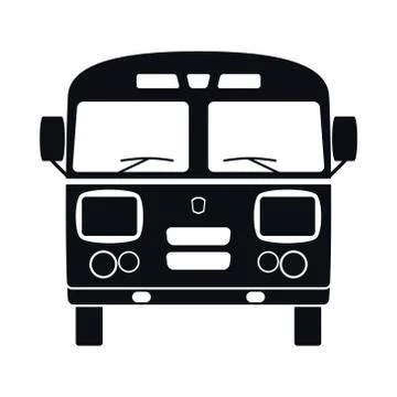 Retro Bus Icon, Vector Illustration Stock Illustration