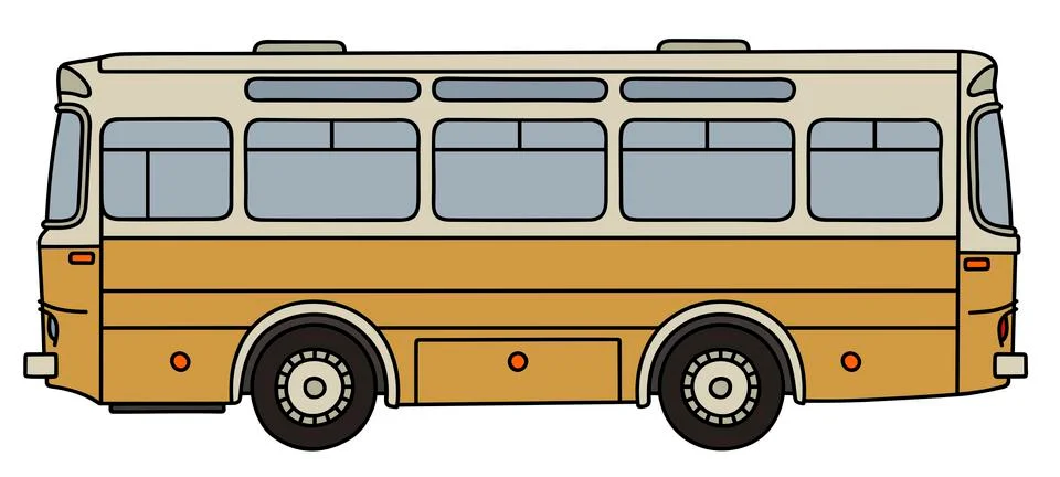 Retro bus Stock Illustration