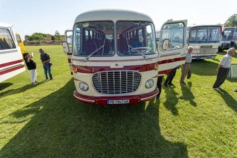 Retro Bus Parade Stock-Fotos