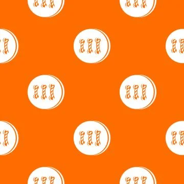 Retro button pattern vector orange 스톡 일러스트