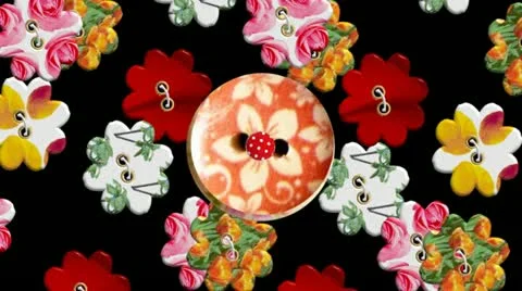 RETRO Buttons fabric Stop-motion background Stock-Footage 12096717
