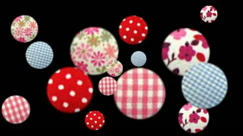 RETRO Buttons fabric Stop-motion background Stock-Footage 12097140
