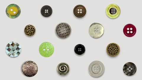 Retro buttons pattern, chaotic flickering elements, seamless motion design Stock Footage 338007249