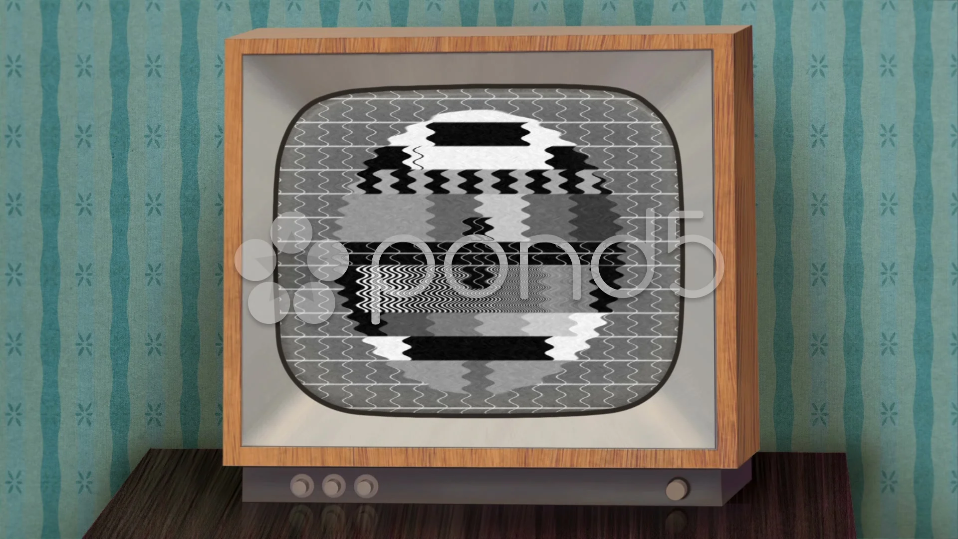 Retro b&w TV set