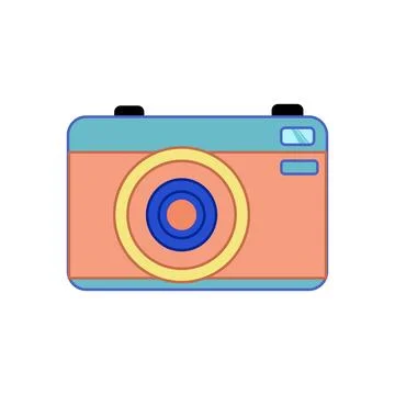Retro camera icon. Flat illustration of retro camera vector icon Stock Illustration