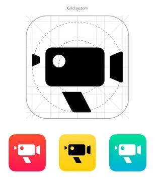 Retro camera icon 스톡 일러스트