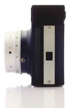 Retro camera isolated on white Stock Photos