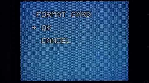 Retro Camera LCD Menu Formatting Card Stock Footage 320873290