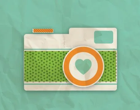 Retro Camera Love Stock Illustration