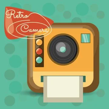 Retro camera pictures design image Stock Illustration