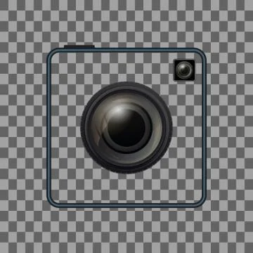 Retro camera template Stock Illustration