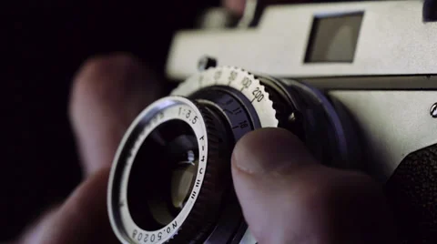 Retro Camera Used By Photographer 스톡 동영상 35304216