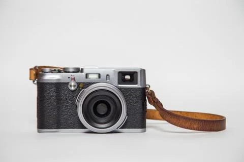 Retro camera with white background Stock Photos